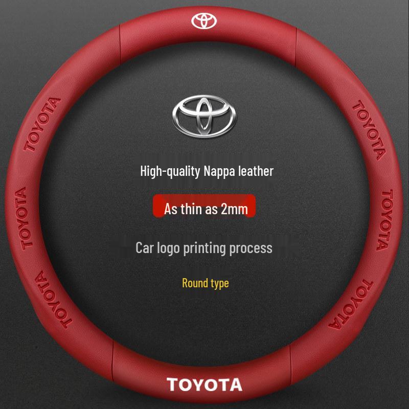 Чехол на руль из замши и кожи для Toyota Camry, Highlander, Corolla, RAV4, Avalon и Levin