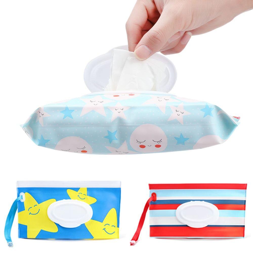 EVA Baby Wet Wipe Pouch Симпатичная застежка-липучка Многоразовая сумка для влажных салфеток Коробка для салфеток с откидной крышкой Многоразовая сумка для влажных салфеток Полезная коробка для салфеток