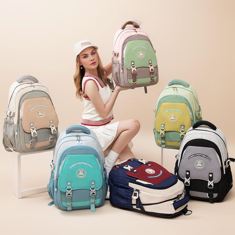 Schoolbag Female High School Student Large Capacity High Appearance Junior High School Preppy Style Simple Brand Backpack