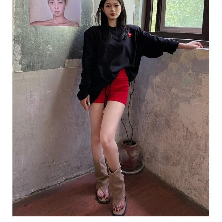 Ботильоны елочкой с острым носком женские лето 2025 новые ковбойские сапоги в западном стиле сапоги-трубы летние spice girls