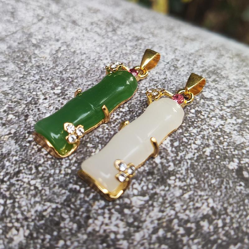 Позолоченное нефритовое ожерелье с подвеской Pixiu & Guanyin Buddha