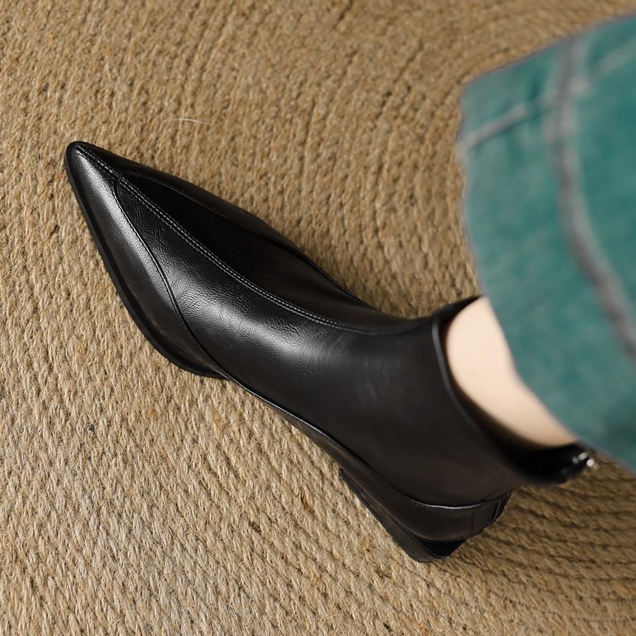 Остроносые Эластичные Узкие Ботильоны для Женщин, Осенне-Зимние Новые Ботильоны на Толстом Каблуке для Женщин, Ретро Коричневые Ботинки Челси