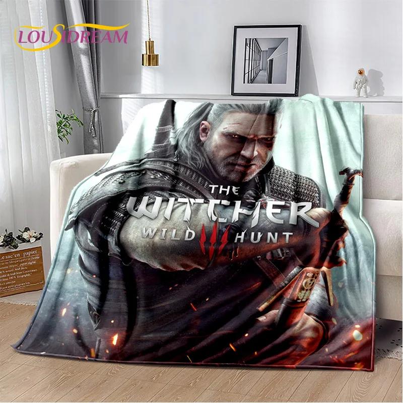 3D The W-Witcher Game Cartoon Soft Flannel Blanket for Beds Bedroom Sofa Picnic,Throw Blanket for Cover Outdoor Leisure Nap Gift