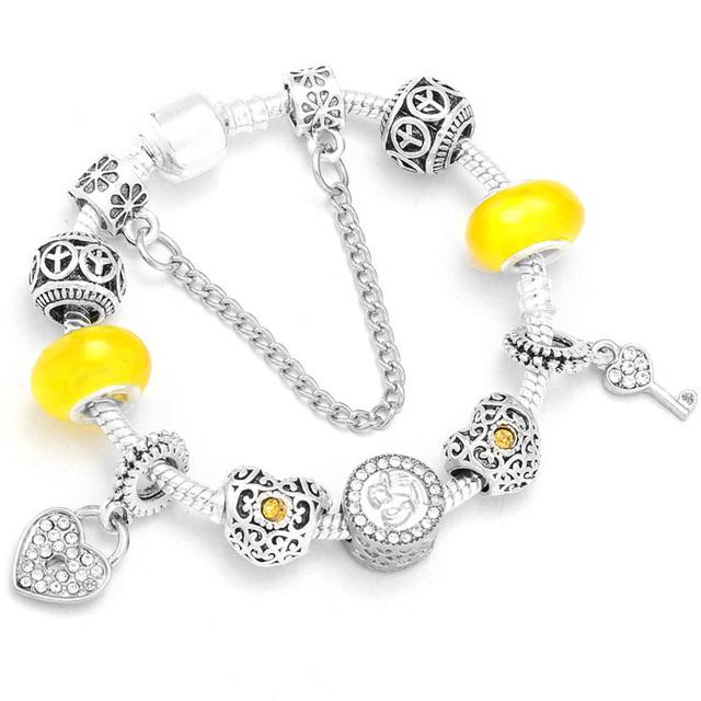 Милые мультяшные браслеты с эмалевыми бусами в виде мышей подходят для европейского оригинального браслета для детей