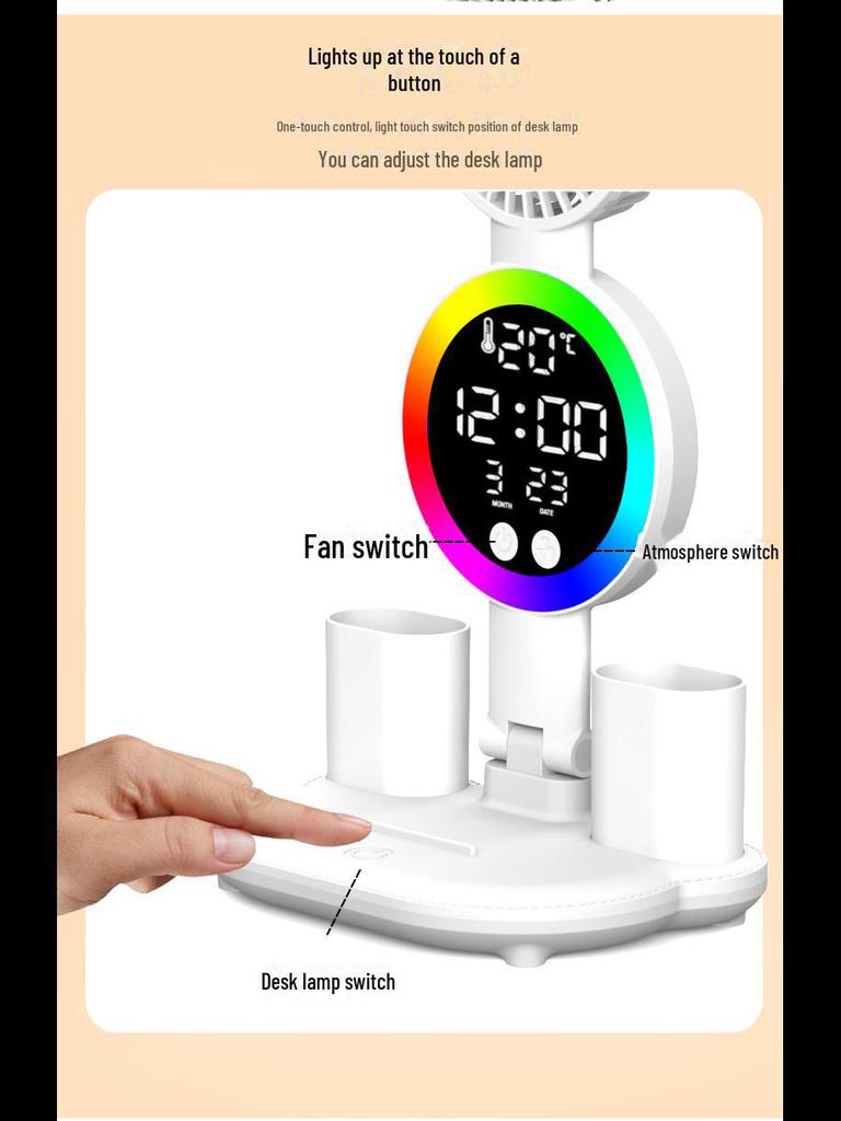 LED Dual-Purpose Study Desk Lamp: Eye Protection for Homework, Reading, Dormitory, or Bedside Use