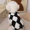 Winter Warm Pet Puppy Clothes Pet Outfits Plaid Fleece Coat Jack Dog Clothes Cute Yorkies Costume Bear Vest Dogs Clothing