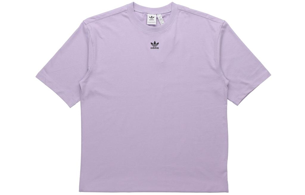 adidas Оригинальная футболка с рукавами спущенного плеча для женщин, светло-фиолетовая, GN4782