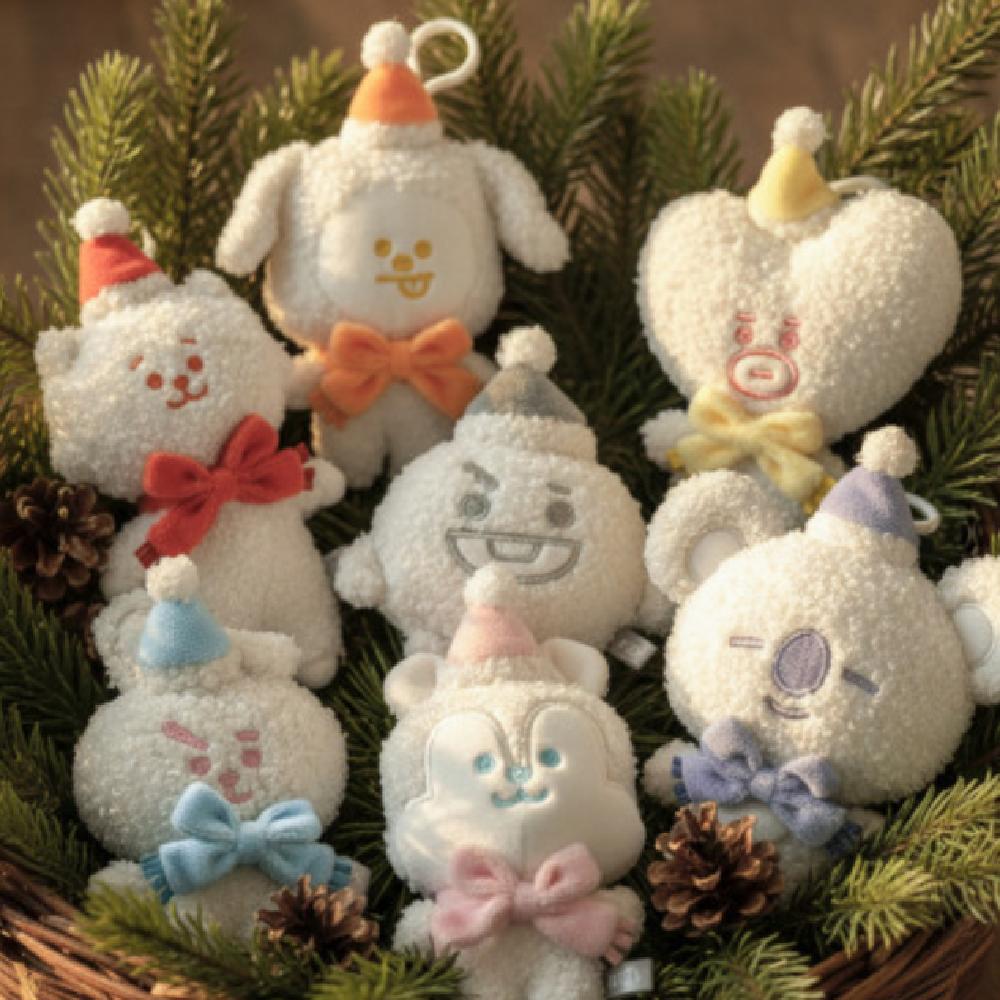 BT21 Брелок для ключей в виде снеговика
