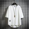 2021 Summer Men's White Loose Fit Korean Trend Short Sleeve T-shirt