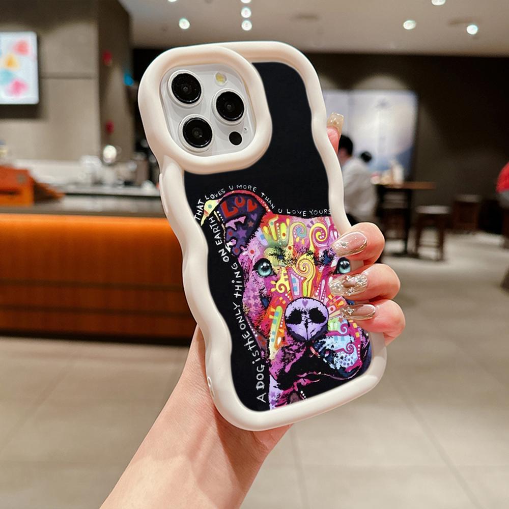 Ae76 Dog Color Doodle Design Art Защитные чехлы для телефонов для iPhone 14 13 Pro Max 11 12 15 Plus XR Infinix Hot 40i Smart8 Tecno Big Wave Задняя крышка из ТПУ