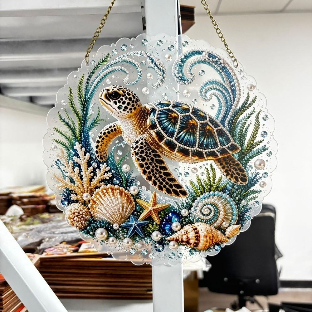 Sparkling Finish Painting Kits Special Shaped Art Coastal Window Decor