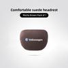 Car Suede Headrest Seat Neck Pillow Head Support For VW Tiguan Arteon Taigo ED13 Caddy CC e-up Golf Polo Passat Jetta Amarok Hub Cap