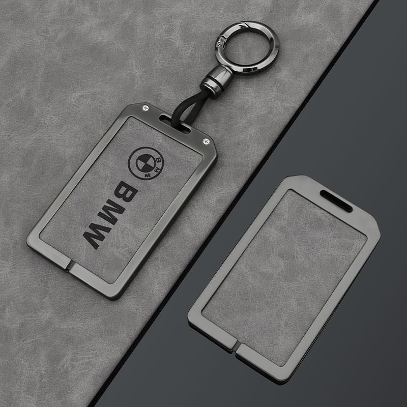 OEBX9 New Grey Leather Car Key Case Cover For BMW 1 3 5 7 8 Series X1 X3 X5 X6 X7 F30 G20 F34 F31 G30 G01 F15 I3 M4 535le Accessories