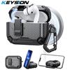 KEYSION Magnetic Automatic Switch Earphone Case for Airpods Pro 3 Pro 2 Shockproof Phone Stand Hook Headphone Cover for AirPods 4