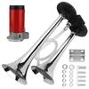 Car Dual Trumpet 12V 150dB Chrome Plated Black with Compressor Replacement for SUV Motorcycle Boat