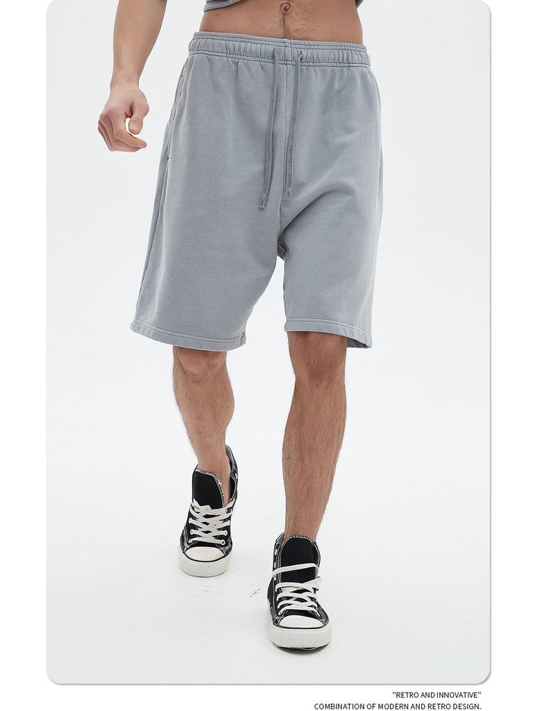 ARTIE Мужские шорты из махровой ткани в стиле ретро с эффектом потертости в стиле батик 2025 года