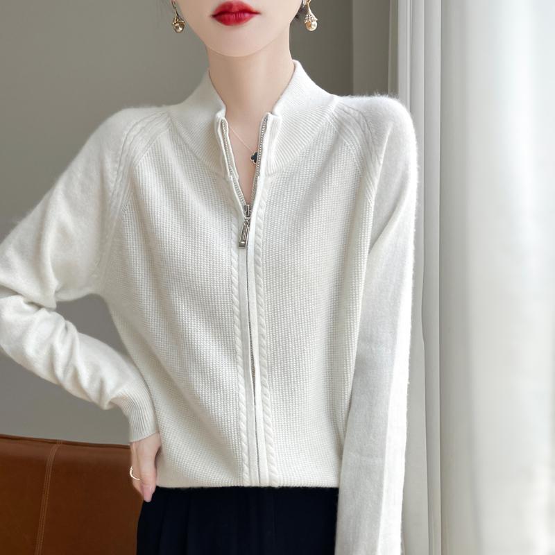 Женский кашемировый кардиган Qinghe кашемир 30% кашемир 70% шерсть осенне-зимний кашемировый кардиган мягкий и теплый