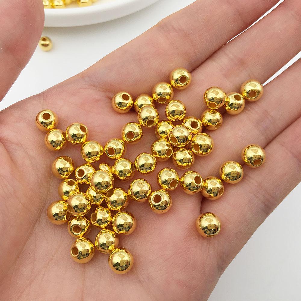 «Набор для самостоятельного изготовления бижутерии 2000 года.: Круглые перфорированные пластиковые бусины CCB для браслетов"