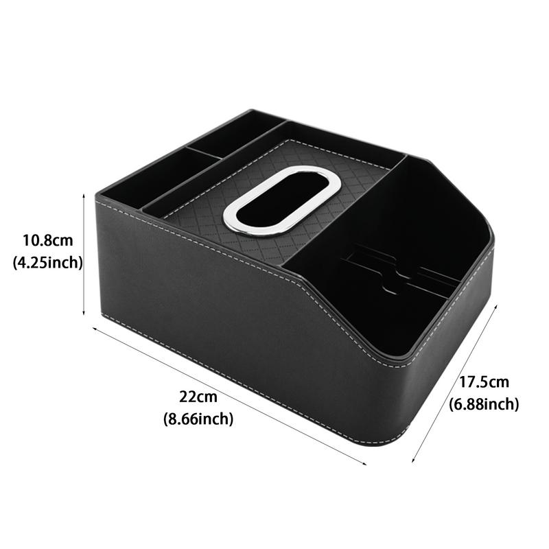 Solid Car Armrest Organizer Center Console Armrest Box Car Armrest Tissue Box Organizer For Water Bottle Cell Phone Cards