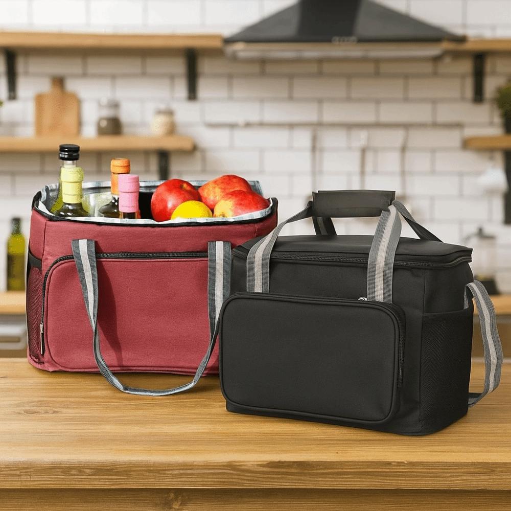 15L Insulated Cooler Bag Oxford Cloth Cooler Lunch Box Durable Thermal Lunch Bag Camping