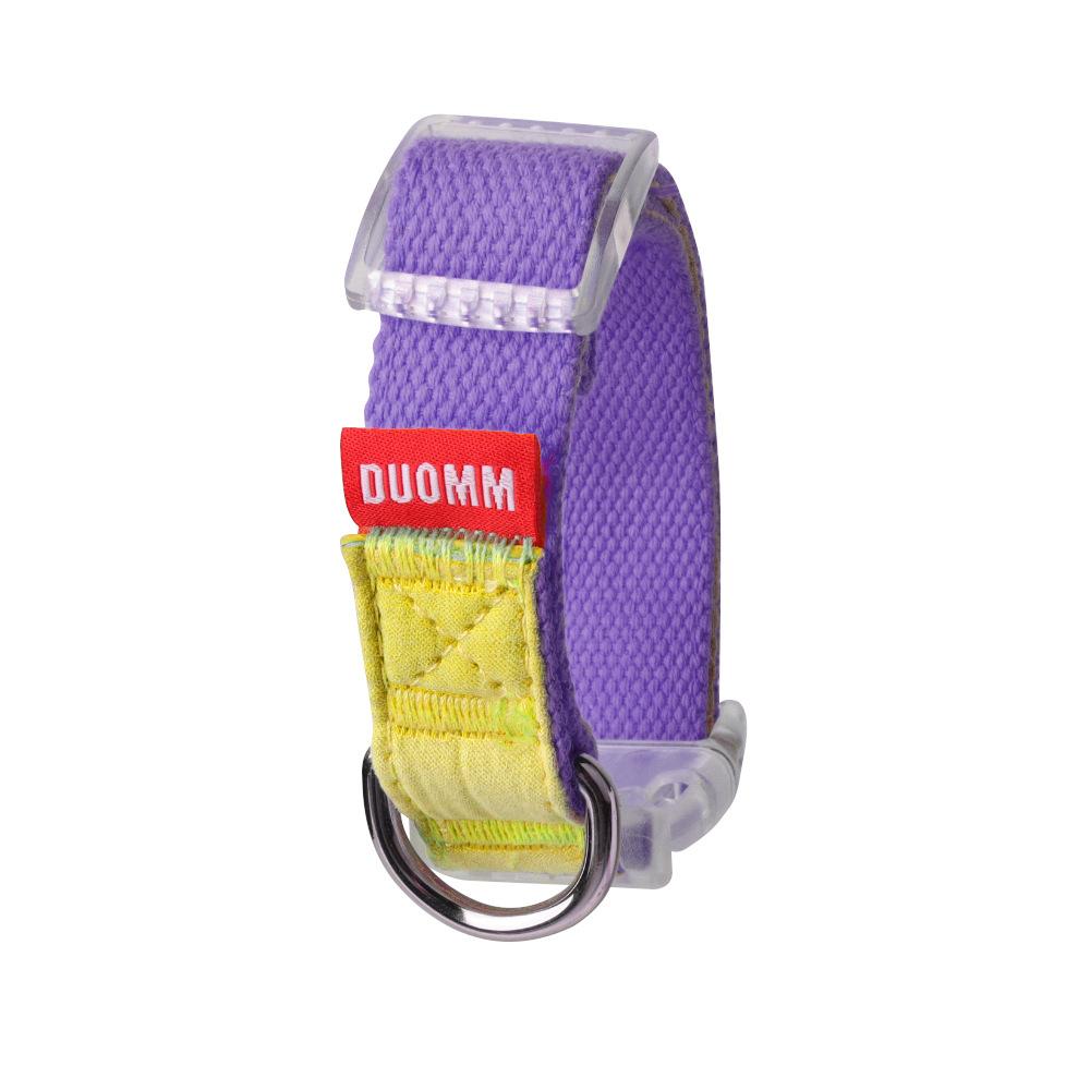 Wear-resistant pet collar environmentally friendly cotton and linen contrasting color solid nylon wear-resistant dog collar