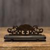 Ebony Wood Folding Fan Stand - Detachable Handmade Holder for Display