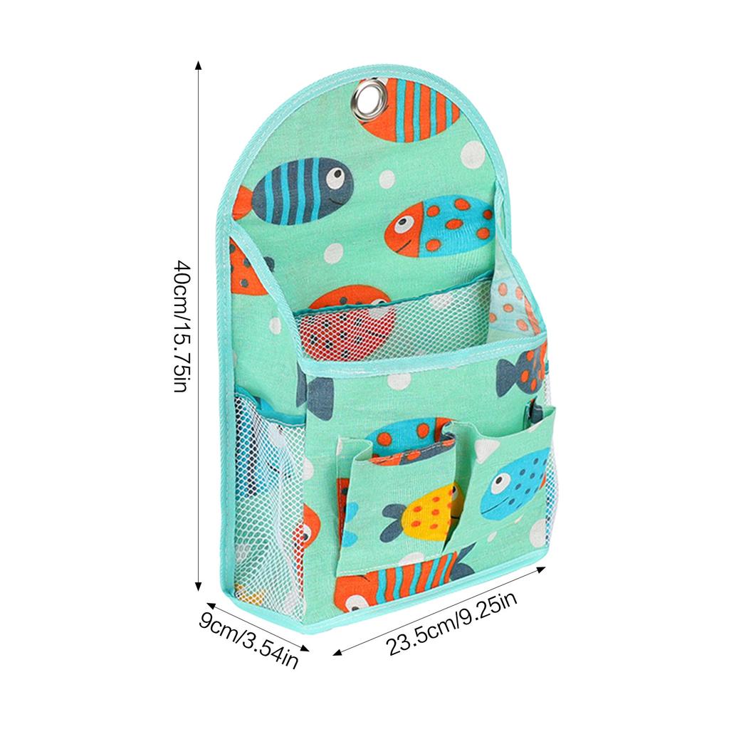 Cotton Linen Storage Hanging Bag Wall Mounted Sundries Organizer for Dorm Room Home Use
