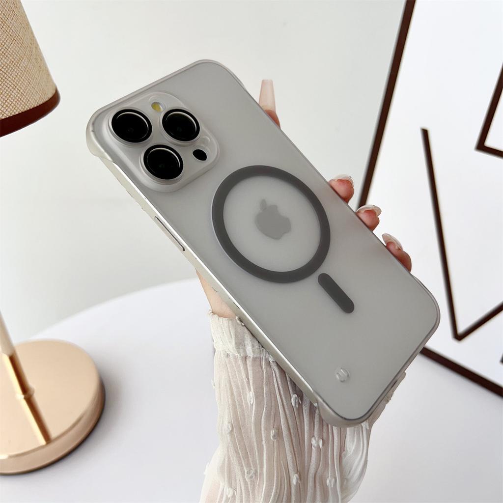 Ultra-thin Borderless Phone Case, Magsafe Magnetic 14, Skin-like Matte 13, Pro Max Hard Shell