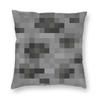 Coal Ore Block Texture Pixel Art Square Pillowcase Polyester Linen Velvet Pattern Zip Decor Throw Pillow Case Home Cushion Cover