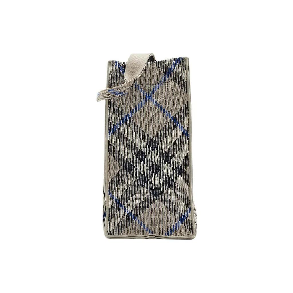 Burberry Knight Pattern Pressure Bolt Closure Nylon Tote Bag Shopping Tote Shoulder Bag Medium Women's Grey