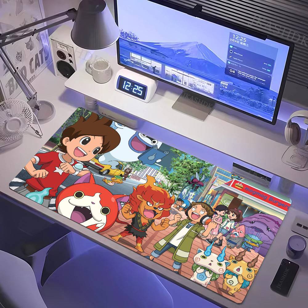 Игровой коврик для мыши Y-Yo-kai Watch, противоскользящий, подходит для офисных компьютеров, ноутбуков, игровых столов для киберспорта, XXL для клавиатуры