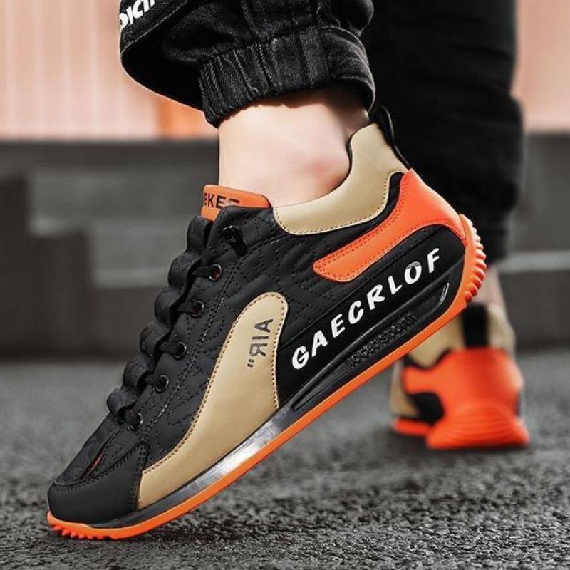 Спортивная обувь Пара кроссовок с мягкой подошвой Модная повседневная обувь из микрофибры и кожи для увеличения роста