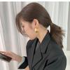 S111 серебряная игла новый темперамент крученые серьги-кольца корейский дизайн серьги простые и универсальные серьги-гвоздики