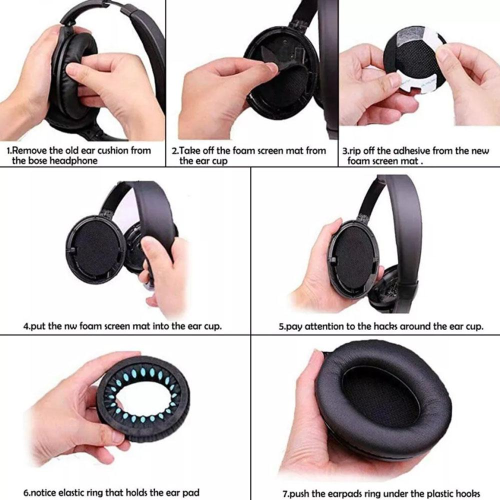 Replacement Earpads for Bose QuietComfort QC45 Headphones Cushions Soft Protein Leather Headset Ear Pads Earmuffs High Quality