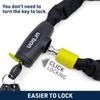 URBAN XK120 Chain Motorcycle Lock Bicycle Safety Steel Motorcycle Scooter Bike Length 120cm Link 8mm Thickness Durable and Lightweight Anti-Theft
