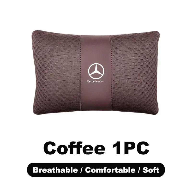 1PC Car Safety Headrest Neck Pillow Auto Seat Lumbar Support Cushion For Mercedes Benz A C E S G Class GLC CLE CLA GLB GLS W177 p1