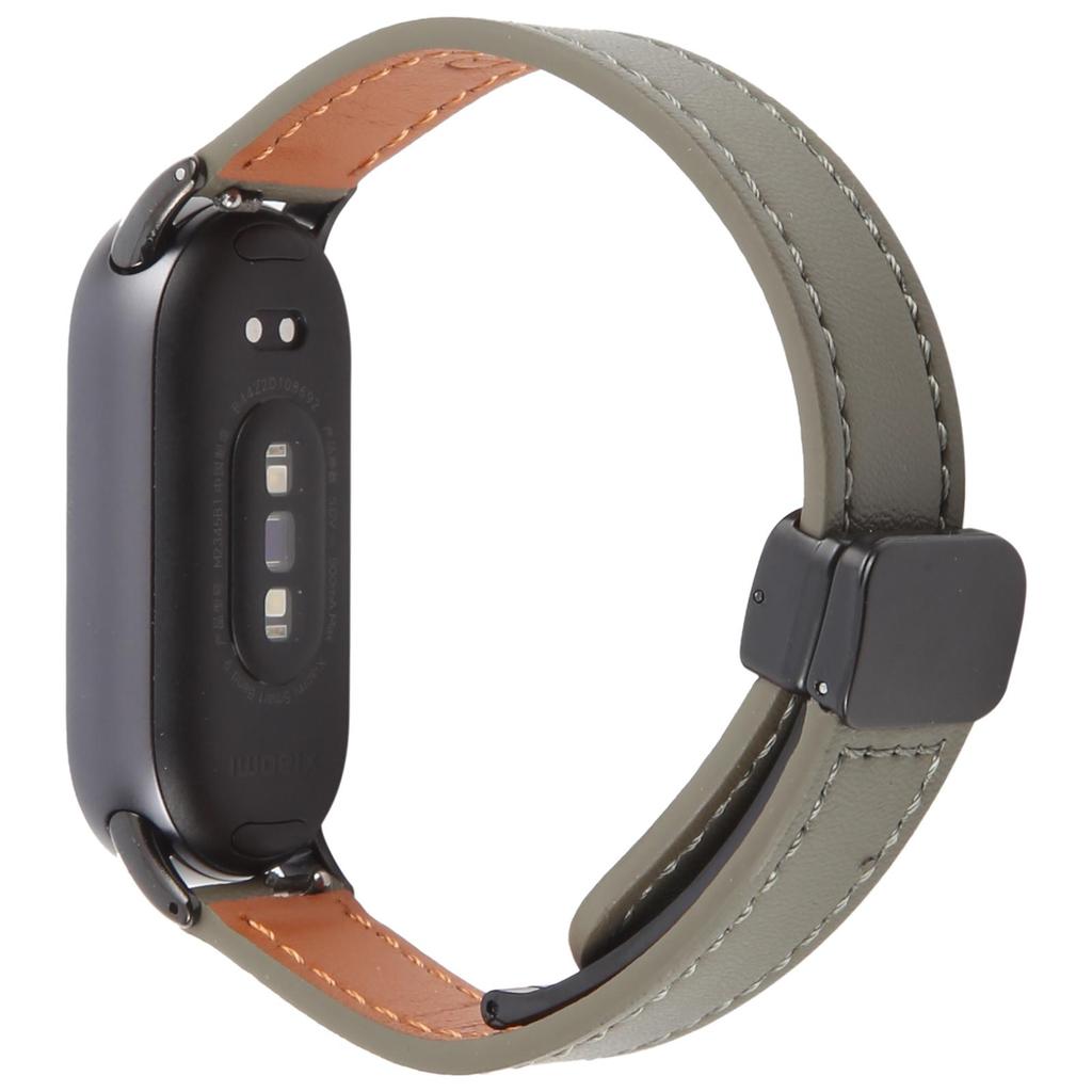 Для Xiaomi Smart Band 9/8 складной магнитный черный ремешок для часов из микрофибры с пряжкой