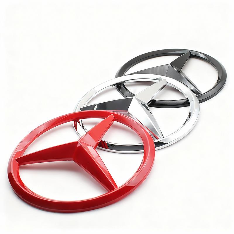 1Pcs 210mm 188mm Car Front Grill Badges Lid Covers Logo Cover For Mercedes Benz AMG class GLK W206 W220 A180 W211 W205 W203 GLC
