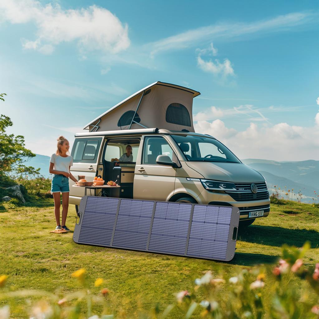 Солнечное зарядное устройство Choetech SC011 200 Вт, портативная солнечная панель - черный