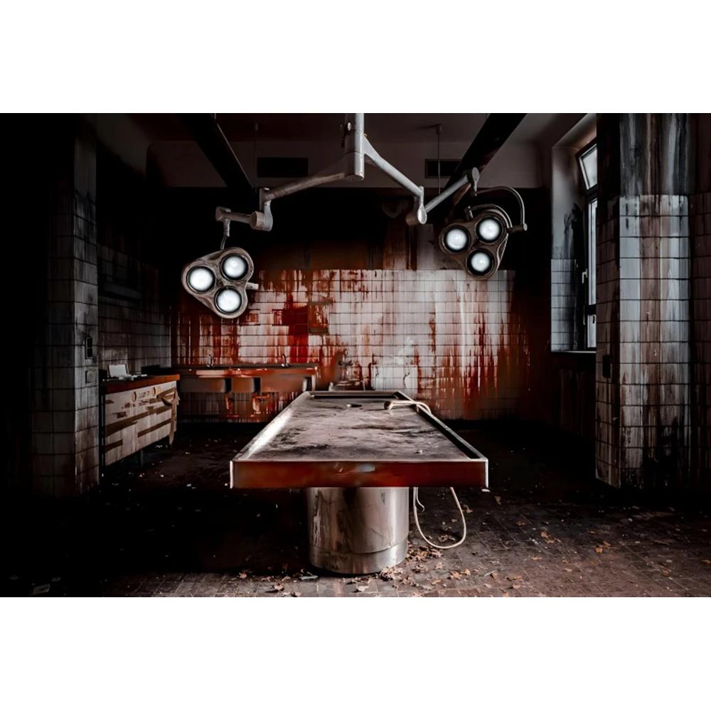 Horror Halloween Decorations Backgrounds for Photographs Abandoned Hospital Ruin Ghost Zombies Scene Backdrop Spooky Party Decor