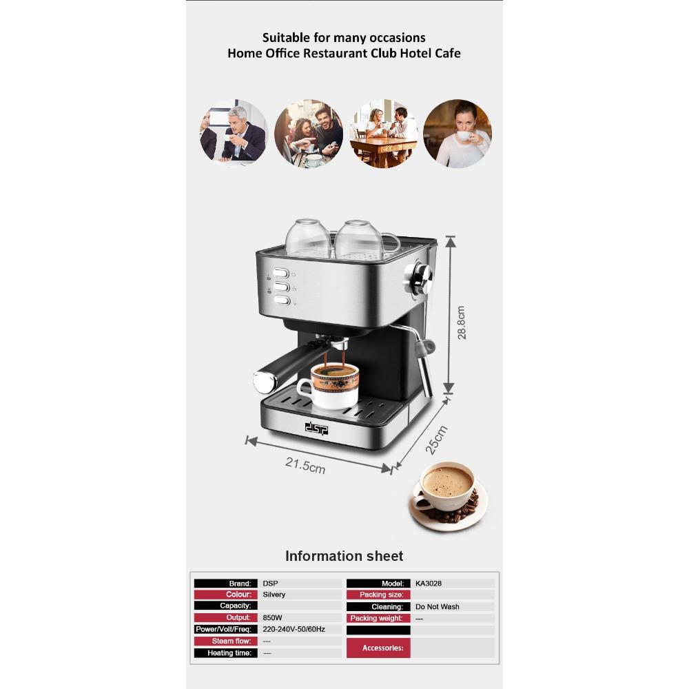 Маленькая кофемашина Полуавтоматическая итальянская бытовая машина для вспенивания молока Универсальная кофемашина