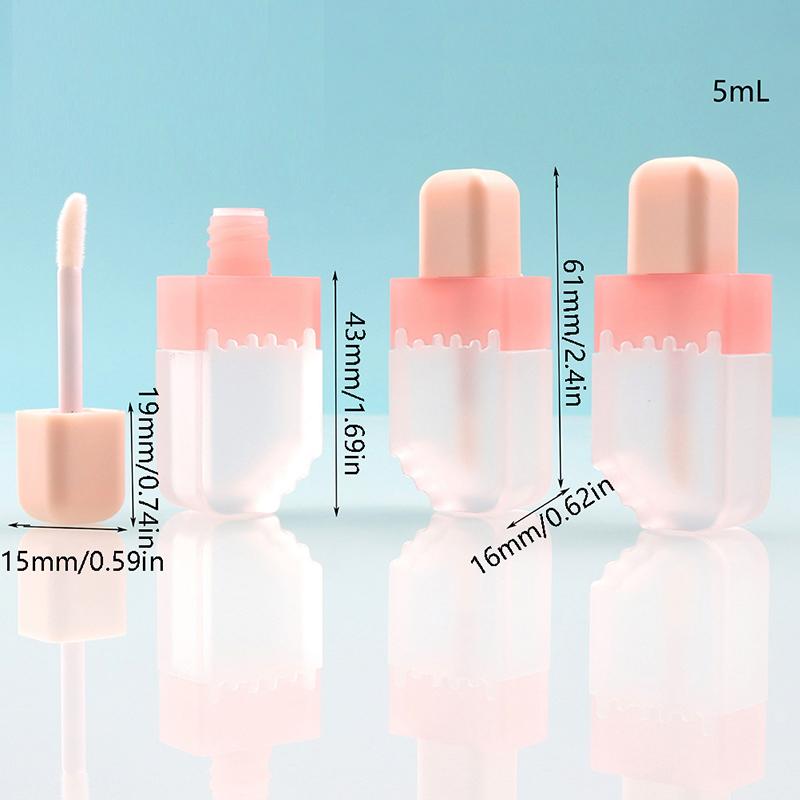 5 мл пустой тюбик для блеска для губ, мороженое, многоразовая бутылка для бальзама для губ, контейнер «сделай сам»