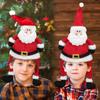 Рождественская шапка Санты, плюшевая 3D шапка Санта-Клауса, рождественская шапка, новогодний головной убор для вечеринки, аксессуар для взрослых женщин и мужчин