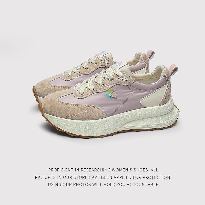 ThickSoled Dad Shoes For Women, Summer Breathable Versatile ThickSoled LaceUp ColorBlock Casual Sports Aga Gump Shoes