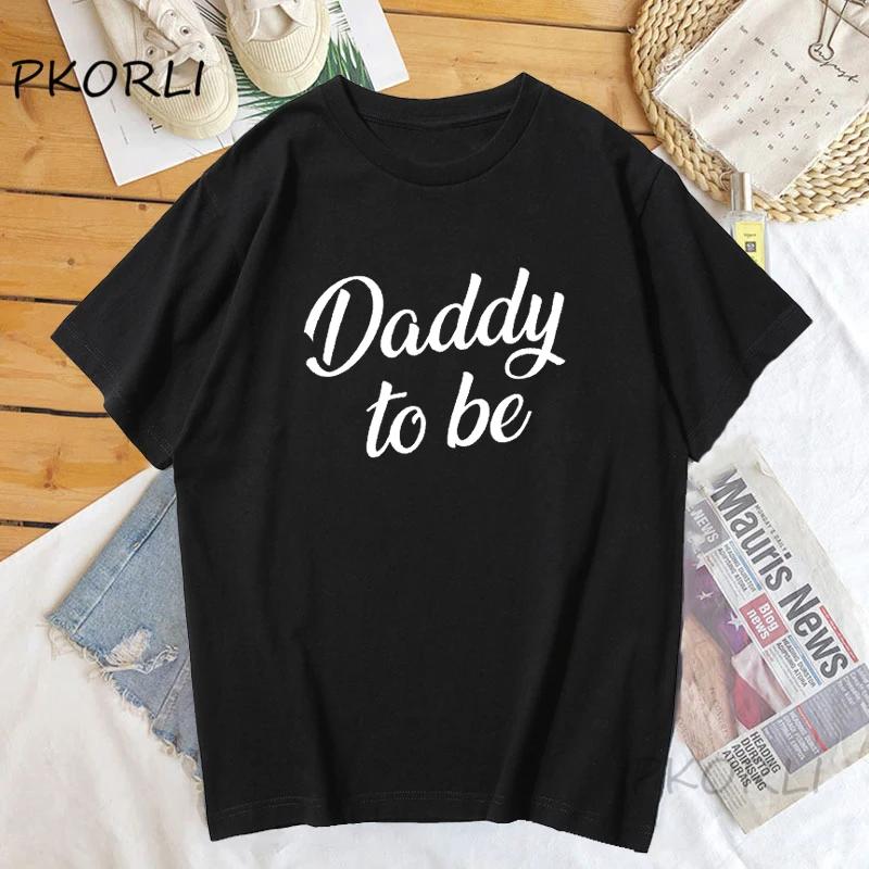 Mommy And Daddy To Be T Shirts Funny Mother Father Cotton Short Sleeve T-shirts Matching Pregnancy Announcement T Shirt
