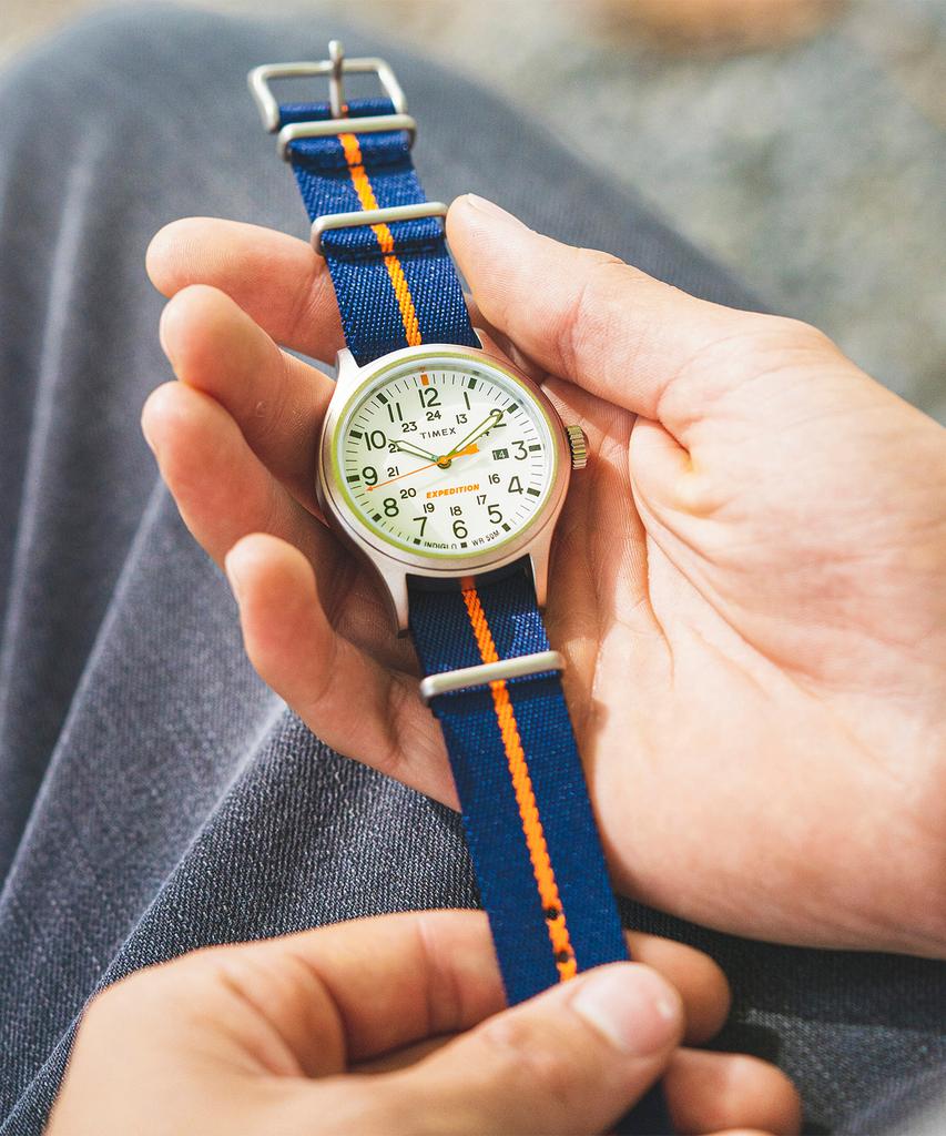 Taimaegseu Expedition Sierra Indiglo Тканевые Светящиеся Часы 40 мм