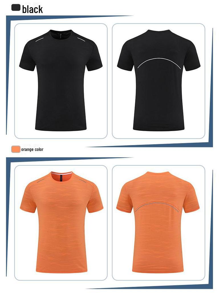 Мужская быстросохнущая летняя футболка для фитнеса Ice Silk - дышащая, свободный крой, круглый вырез, короткий рукав