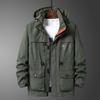 New Jacket Men's Hooded Jacket Spring and Autumn Youth Casual Medium and Long Jacket Men's Jacket