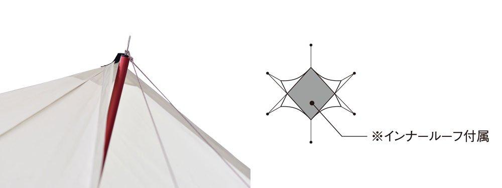 Snow Peak HD Tarp Hexaevo Ivory 6 Pro. [for People] TP-260IV