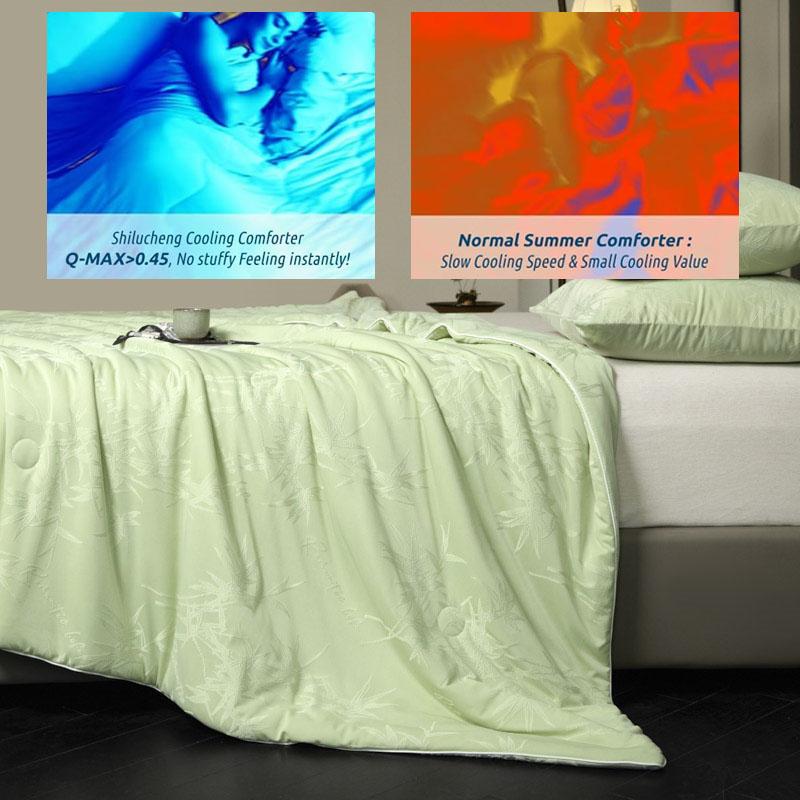 Жаккардовое бамбуковое охлаждающее летнее одеяло для кровати размера «queen» и «king», шелковистое одеяло для кондиционера, легкое охлажденное одеяло, мягкое, против клещей